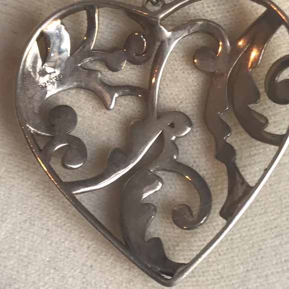 Judith Jack Scrolled Heart Necklace - Picture 3 of 5